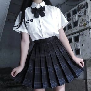 Jupes Plaid Plissée Mini Été Hiver Noir Femmes Style Coréen Japonais Micro École Blanc Y2k 230403