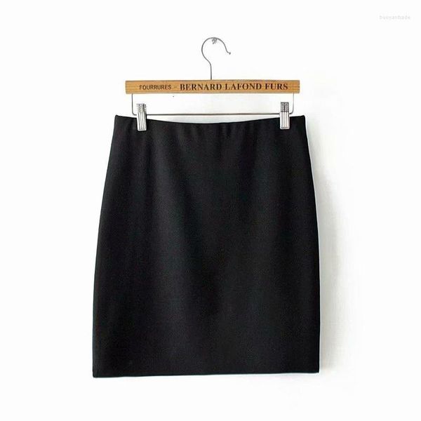 Jupes grande taille Lady Potlood Mini Smoking taille moyenne Stretch Slim vêtements de bureau