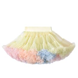 Rokken pop roze kind upgradetutu voor meisjes met gouden glittersterren pluizige tule kinderen prinses kinderkleding pixie 230310