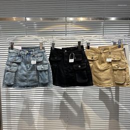 Jupes PREPOMP 2023 Arrivée d'été Multi Poches Courte Slim Moulante Denim Jupe Femmes GH803