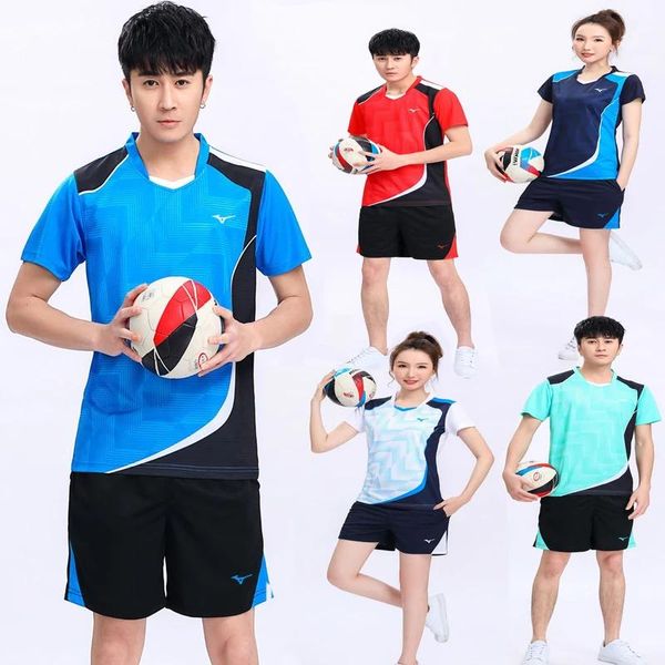 Faldas Trajes de equipo de voleibol profesional Hombres Mujeres Pantalones cortos de secado rápido Jersey Conjunto de voleibol Ropa deportiva de entrenamiento Camisa de bádminton/tenis