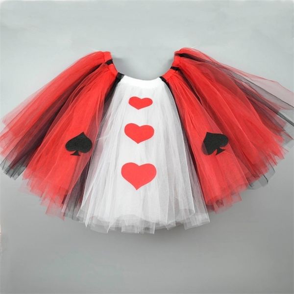 Jupes Reine des Coeurs Fluffy Tutu Jupe pour Filles Bébé Fête D'anniversaire Tulle TUTUS né P o Accessoires Enfants Halloween Costume 0 12Y 230828