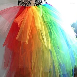 Jupes Rainbow Couleur Femmes Événement Célébration Fête Pettiskirt Adulte Avant Court Long Puff Jupe Costume Drop