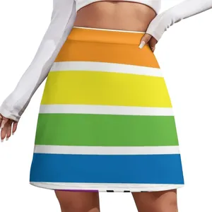 Jupes arc-en-ciel drapeau amour victoires - LGBT Pride Mini jupe d'été Dress Femme 2024 court pour le cosplay Tendance des femmes