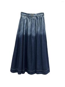 Jupes semi-skirt droit de taille haute de la taille haute mode 2024 Summer 1018