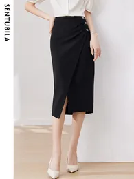 Jupes Sentubila Elegant Asymétrical Split for Women 2024 Summer Juirt Ladies Office Office Work Wear Clothing 132Q48970