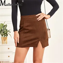 Faldas Sexy Bodycon Wrap Hip Split Split Womens 2024 Fashion Leopard Seopard impreso Color sólido Mini falda trasera Slim Short