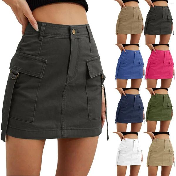 Jupes Sexy Slim jupe irrégulière européenne et américaine mode tendance lit jumeau pour les femmes 2x avec poches