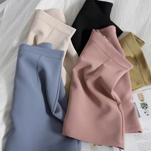 Rokken eenvoudige rok solide kleur met hoge taille Koreaanse versie Elegant One-Step