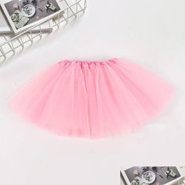 Jupes Jupes Bébé Fille Couleur Unie Tutu Jupe Enfants Princesse Filles Fête D'anniversaire 2-8Y Danse Corps Drop Livraison Bébé, Enfants Maternité B Dhzej