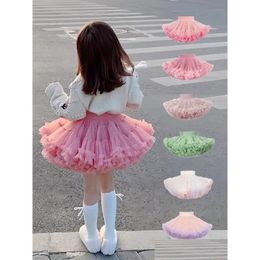 Jupes Jupes Bébé Filles Tutu Jupe Fluffy Enfants Ballet Enfants Pettiskirt Fille Infantile Robe De Bal Princesse Tle Bébé, Enfants Maternité Bab Dhzkn