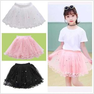 Jupes jupes princesse fille 3 couches tutu ski 3-14y childrens de ballet danse robe de danse mini-petkirt enfant rose / noir ski duvet wx5.21