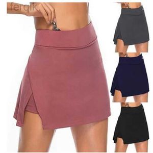 Skirts Skorts Damessummer Sport Running Shorts Hot Sale Tennis Rok Snel droge elastische taille Twee stukken Fitness Gym Shorts For Woman 2023 D240508