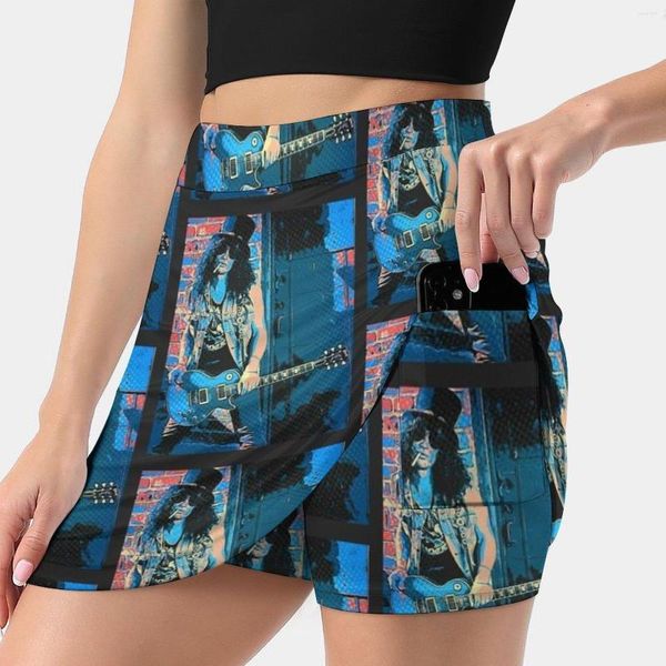 Jupes Slash Art Femmes Jupe Sport Skort Avec Poche Mode Style Coréen 4Xl Musique Guitare Doux Enfant