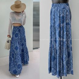 Jupes corée du sud DongdaemUN CHIC rétro petit frais bohème style national imprimé taille haute jupe Aline jupe