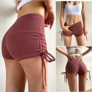 Jupes Sports Shorts Femmes DrawString de grande taille High Elastic Colls PEACH HIP STRAPS FESTROCHS COURT DE YOGA FEME