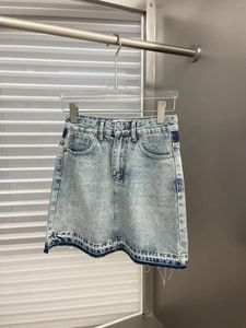 Rokken Lente en zomer Vintage gewassen denim Korte halve rok Jeugd Speelse leeftijdsreductieserie Gemakkelijk te bedienen