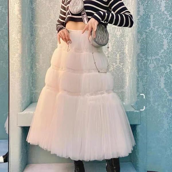 Jupes Spring Summer Luxury Design Collection Ballerine Sweet Style Sweted Skirtskirts