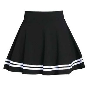 Joupes d'été 2024 Jupe pour femmes élastiques faldas midi jupes plissées noires sexy girl girl courte jupes saia fémininal2429