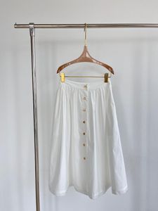 Rokken zomer dames kleding mode knoppen witte rok zoete meiden ruches baljurk longskirts