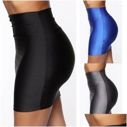 Jupes d'été Femmes Fantaisie Y Mini Moulante Taille Haute Extensible Slim Enveloppé Clubwear Crayon Casual Chemises Courtes Drop Livraison Dhtcu