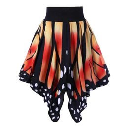 Rokken zomer dames gotische vlindergradiënt geplooide rokken mode strtwear carnaval podium retro sexy hoge taille mini rok y240420