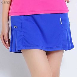 Skirts Tennis Table Tennis Badminton Skort Womens Sports Falda corta Dry Breatable Wild Pure Color falda Y240508