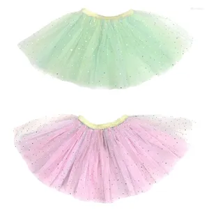 Jupes Jupe en tulle pour filles en bas âge avec paillettes Robe de danse de ballet de princesse