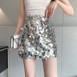 Jupes tendance à la mode sac à paillette en ligne jupe hanche 2024 Vêtements féminins décontractés vintage hauts mince midi pour femme