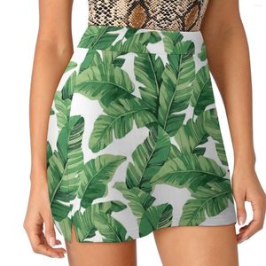 Jupes Tropical Banana Leaves III Light Proof Pantalon Jupe Satin Style Coréen Vêtements