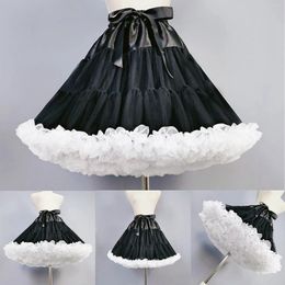 Rokken Tule Petticoats Voor Vrouwen Elastische Taille Mini Tutu Meisjes Multilayers Slip Ballet Dans Puffy Cosplay Kostuum