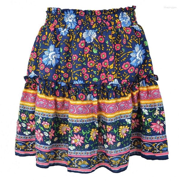 Jupes vintage mini jupe y2k plissée streetwear école sexy cargo girls boho plage imprimerie haute taille short floral