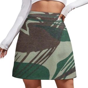 Jupes Vintage armée rhodésienne pinceau camouflage mini jupe vêtements satin