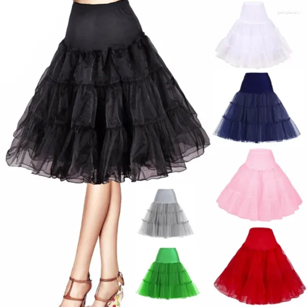 Faldas Vintage Short Tutu Petticoat Crinoline para boda Vestidos de cosplay nupciales Underskirt Fancy Rockabilly