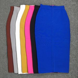 Jupes Vintage Femmes 2023 Bandage Midi Jupe Harajuku Crayon Solide Daim Multi Paquet Hanche Gothique Moulante Femininas