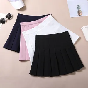 Jupes jupe plissée blanche mignonne japonaise mode femme vêtements filles tennis scolaire uniforme style noir mini faldas para mujeres