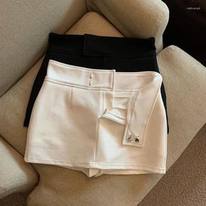 Jupes shorts blancs fémininas faldas mujer moda sexy sauvage une ligne enveloppe hanche de printemps d'été