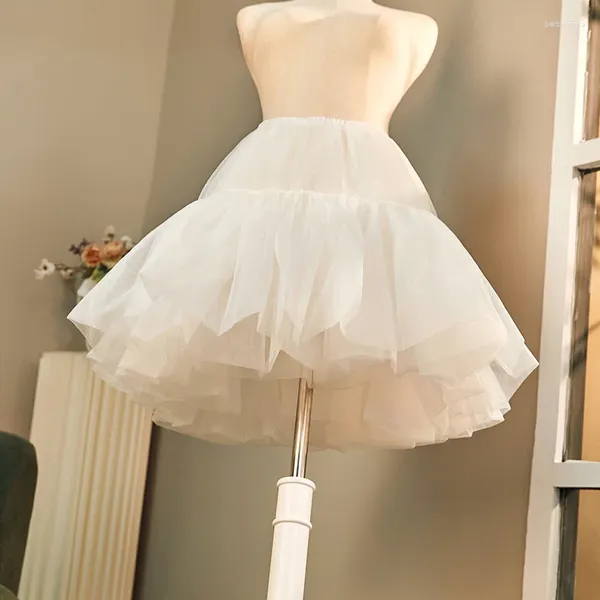Faldas de tul blanca mujer mujer esponjosa enagua lolita corta mini crinolinas para mujeres de lujo para niñas para niñas