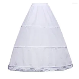 Jupes femmes 3 cerceaux a-ligne jupon réglable cordon taille robe de mariée de mariage