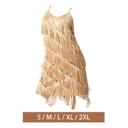 Rokken Dames Flapper Jurk Spaghettibandjes Ballroom Samba Danskostuum Voor Club Party Festival Vakantie