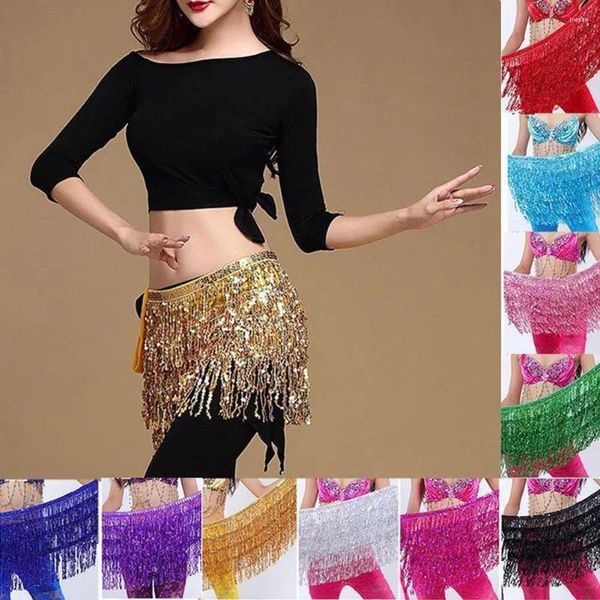 Jupes Femmes Belly Dance Hip Swarf Squins Pisel Sequins Dancing Dancing Girls Clubwear Belt Accessoires