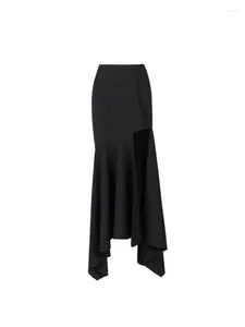 Jupes femmes noir gothique taille haute jupe Vintage ligne a années 2000 mode Harajuku Streetwear Y2k longues années 90 filles 2024 vêtements