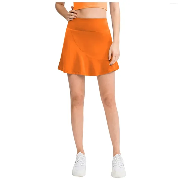 Faldas Mujer Ropa Moda Algodón Color Sólido Falda Corta De Poliéster Personalidad Pequeño Swing Adelgazar Vestidos Cómodos Diarios