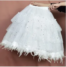 Rokken Dames Verenversiering Prachtige Petticoat Pluizige Bubble Tule Rok Crinoline Dagelijks Verstelbare Visgraat Bruid Bruiloft Ondersteuning