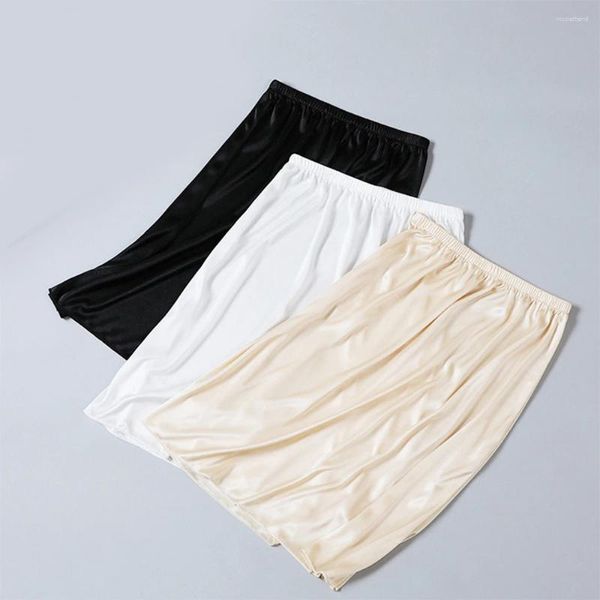 Faldas para mujeres medias resbalones de lencería de lencería de lencería bajo vestido de vestir de moda de verano