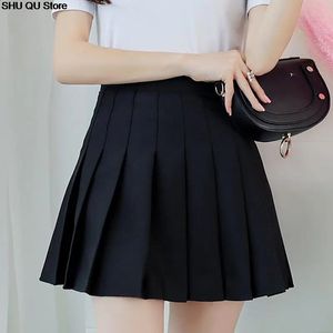 Rokken Vrouwen Hoge Taille Plooirok Y2K Zomer Casual Kawaii Aline Plaid Zwart Tennis Japanse Schooluniform Mini Rokken Voor meisjes 231116