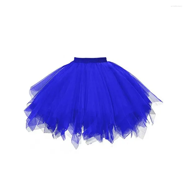 Jupes Femmes Jupe A-line à taille haute, élégante ballet en tulle multicouche pour le jupon de danse haute taille avec classique