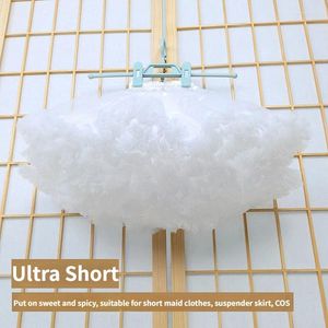 Rokken Vrouwen Lolita Cosplay Petticoat 35cm Zonder been Meerlaags Zacht Gaas Wolken Mini Kinderonderrok A-lijn Gezwollen Tutu Rok