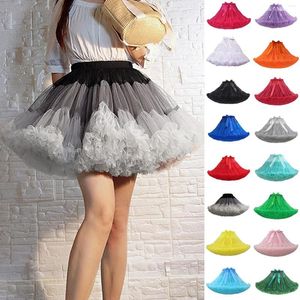 Rokken Vrouwen Lolita Cosplay Petticoat A-lijn Puffy Tutu Rok Gelaagde Tule Ballet Dans Pettiskirts Grote Strik Onderrok Femme Falda