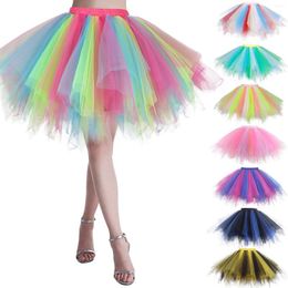 Jupes Femmes Mini Fairy Tulle jupe plissée Dance tutu femme lolita jupe Jupe Femme Party Buffy Adult